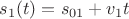 $s_1(t)=s_{01}+v_1t$