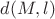 $d(M,l)$