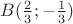 $B(\frac23;-\frac13)$