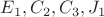 $E_1,C_2,C_3,J_1$