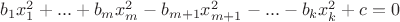 $b_1x_1^2+...+b_mx_m^2-b_{m+1}x_{m+1}^2-...-b_kx_k^2+c=0$