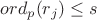 $ord_p(r_j) \leq s$