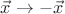 $\vec{x}\to -\vec{x}$
