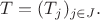 $T=(T_j)_{j\in J}.$