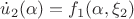 $\dot u_2(\alpha)=f_1(\alpha,\xi_2)$