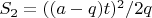 $ S_2=((a-q)t)^2/2q$