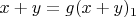 $x+y=g(x+y)_1$