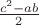 $\frac{c^2-ab}2$