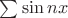 $\sum\limits_{}^{} \sin nx$