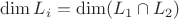 $\dim L_i=\dim(L_1\cap L_2)$