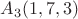 $A_3(1,7,3)$