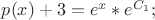 $p(x)+3=e^{x}*e^{C_1};$