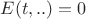 $E(t,..)=0$