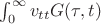 $\int\limit_0^{\infty}{v_{tt}G(\tau,t)}$
