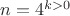 $n=4^{k>0}$