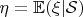 $\eta=\mathbb{E}(\xi|\mathcal{S})$