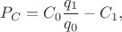 $$
\deltа P_C = C_0 \frac{q_1}{q_0} - C_1,
$$