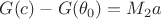 $G(c)-G(\theta_0) = M_2 a$