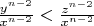 $\frac{y^{n-2}}{x^{n-2}} < \frac{z^{n-2}}{x^{n-2}}$