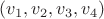 $(v_1, v_2, v_3, v_4)$