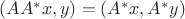 $ ( AA^*x, y ) = ( A^*x, A^*y ) $