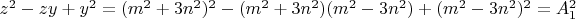 $z^2-zy+y^2=(m^2+3n^2)^2-(m^2+3n^2)(m^2-3n^2)+(m^2-3n^2)^2=A_1^2$