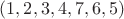$(1,2,3,4,7,6,5)$
