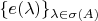 $\{e(\lambda)\}_{\lambda\in\sigma(A)}$