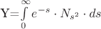 Y=\int\limits_{0}^{\infty} e^{-s} \cdot N_{s^2} \cdot ds