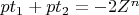 $pt_{1}+pt_{2}=-2Z^{n}$