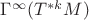 $\Gamma^\infty(T^{*k} M)$
