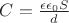 $C=\frac{\epsilon \epsilon _0S}{d}$