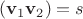 $(\mathbf{v}_1\mathbf{v}_2)=s$