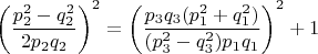 $\left ( \dfrac{p_2^2-q_2^2}{2p_2q_2} \right )^2=\left ( \dfrac{p_3q_3(p_1^2+q_1^2)}{(p_3^2-q_3^2)p_1q_1} \right )^2+1$