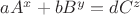 $aA^x+bB^y=dC^z$