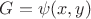 $G=\psi(x,y)$