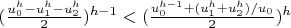 $(\frac{u_0^h-u_1^h-u_2^h}{2})^{h-1}<(\frac{u_0^{h-1}+(u_1^h+u_2^h)/u_0}{2})^h$