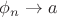 $\phi_n \to a$