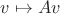$v\mapsto Av$