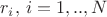$r_i, \, i=1,..,N$