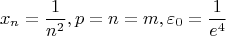 \[
x_n  = \frac{1}
{{n^2 }},p = n = m,\varepsilon _0  = \frac{1}
{{e^4 }}
\]