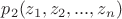 $p_2(z_1,z_2,...,z_n)$