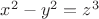 $x^2-y^2=z^3$