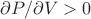 $\partial P/\partial V>0$