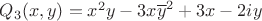 $Q_3(x,y)=x^2y-3x\overline{y}^2+3x-2iy$