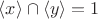 $\langle x \rangle \cap \langle y \rangle = 1$