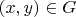 $(x, y) \in G$