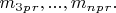 $   m_3_p_r,...,   m_n_p_r. $