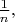 $\tfrac{1}{n},$