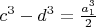 $c^3-d^3=\frac{a_1^3}2$